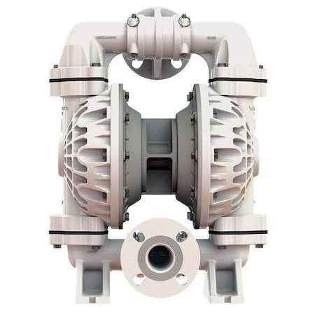 Double Diaphragm Pump, Polypropylene, Air Operated, PTFE, 72 gpm GPM 220 Degrees F