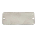 Blank Tag, Stainless Steel, 2 in H x 4 in W, Silver, Rectangle, 3 PK