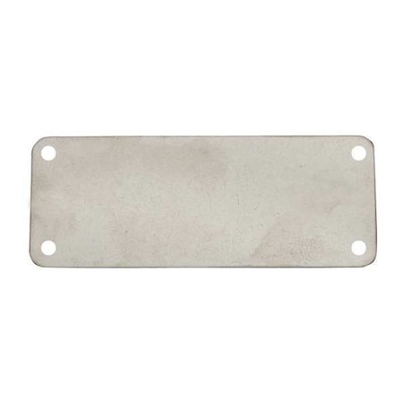 Blank Tag, Aluminum, 1 in H x 2 in W, Silver, Rectangle, 10 PK