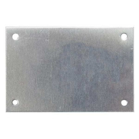 Blank Tag, Aluminum, 2 in H x 3 in W, Silver, Rectangle, 10 PK