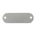 Blank Tag, Stainless Steel, 5/8 in H x 2 13/16 in W, Silver, Rectangle, 10 PK