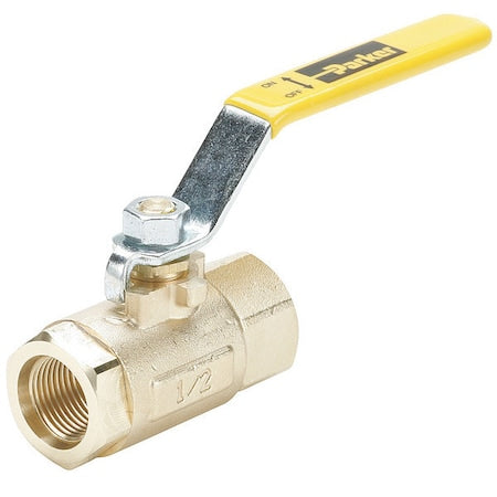 1/2" SAE Female Brass Ball Valve Inline