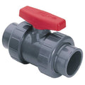 1-1/4" Socket x FNPT PVC Ball Valve Inline