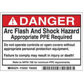 Arc Flash Protect. Lbl,3-1/2inHx5inW,PK5