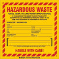DOT Handling Label, Yellow, Vinyl, PK50
