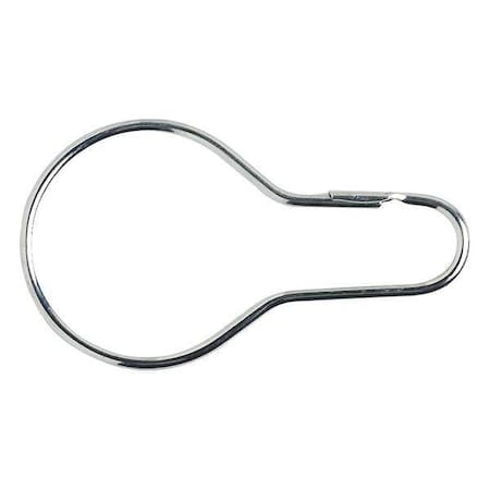 Temporary Valve Tag Fasteners, Zinc, 1 3/8 in W, Silver, 100 PK