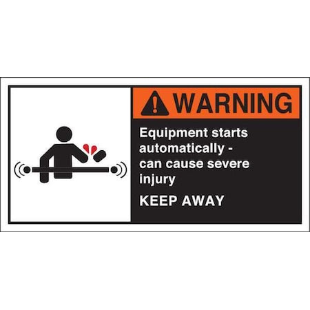Warning Label,2-1/2inHx5inW,HP Poly.,PK5, 96156