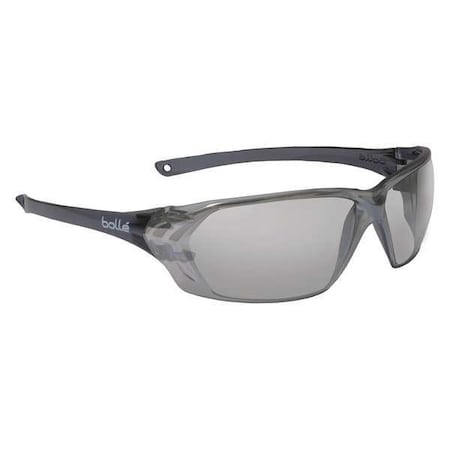 Prism, Safety Glasses, Anti-Fog, Anti-Static & Anti-Scratch, Gray Mirror Lens, Black Frame