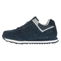 Women's Athletic Shoe, Steel Toe, Suede Upper, Rubber Outsole, Lace Up, Navy Blue, 8 1/2 M