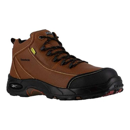 Tiahawk, Men's 6-Inch Work Boot, 7.5, W, Leather, 4 in Height, Brown