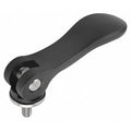 Cam Lever Size: 2 3/8-16X40, A=96, B=33,3, Aluminum Black Powder-Coated, Comp: Steel