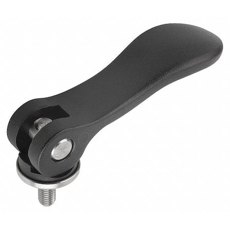 Cam Lever Size: 2 3/8-16X40, A=96, B=33,3, Aluminum Black Powder-Coated, Comp: Steel