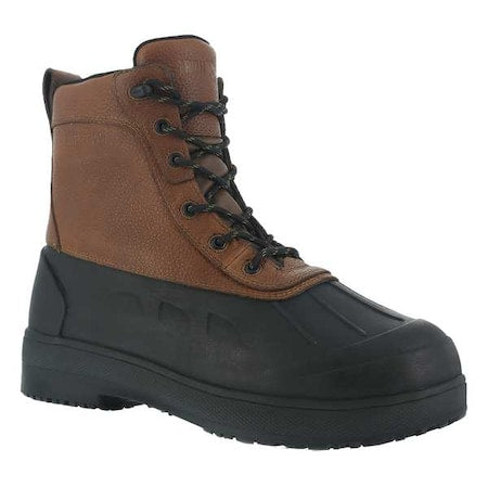 Men's 8-Inch Work Boot, 8 1/2, Composite Toe, 8 in H, Black/Brown, IA9650