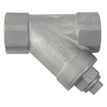 Y Strainer, 1/2" Pipe, FNPT x FNPT, 316 Stainless Steel, 800 psi