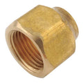 Flared Fitting Nut, Brass, 1/4 in