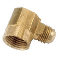 Elbow, Brass, Flared 3/8 in, FNPT 3/8 in