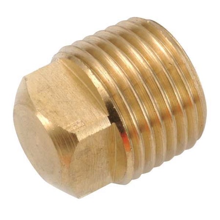 Low Lead Brass Square Head Plug, Male NPT, 1/8" Pipe Size