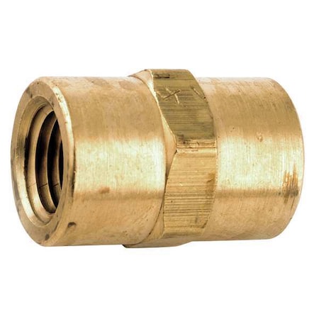 Coupling Low Lead Brass Coupling, 1/4 in Female NPT X 1/4 in Female NPT