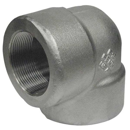 2 in FNPT 304/304L Stainless Steel 90 Degree Elbow, Class 3000, Electro Polished