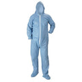 Flame-Resistant Hooded Coverall, M, Blue, Pyrolon(R) Plus 2