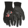 Coated Gloves, Polyurethane, Smooth, Palm, 4 Abrasion Level, Black, XL (10) 1 PR