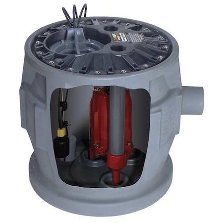 GrinderPumpSystem,10ft,1hp,115VAC