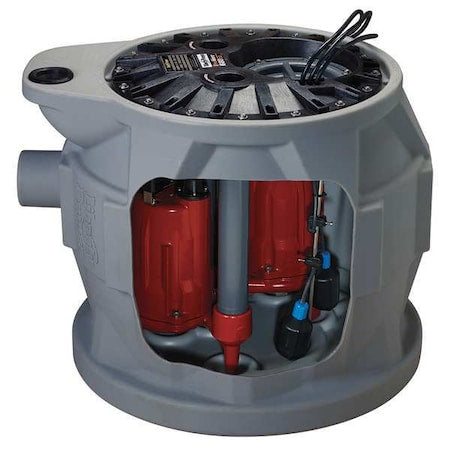 GrinderPumpSystem,10ft,1hp,230VAC