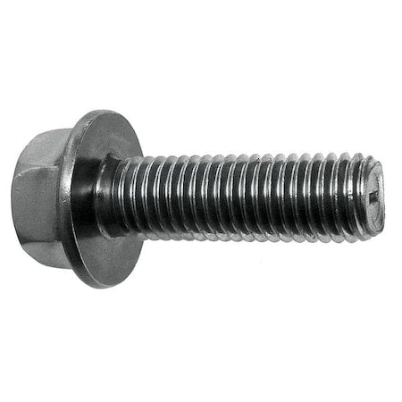Grade 8, 5/8"-18 Flange Bolt, Plain Steel, 2 in L, 25 PK
