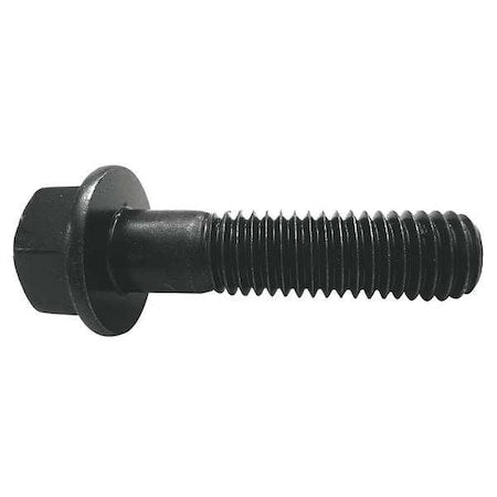 Grade 8, 1/4"-20 Flange Bolt, Plain Steel, 1-1/2 in L, 50 PK