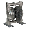 Double Diaphragm Pump, 316 Stainless Steel, Air Operated, PTFE, 46 GPM