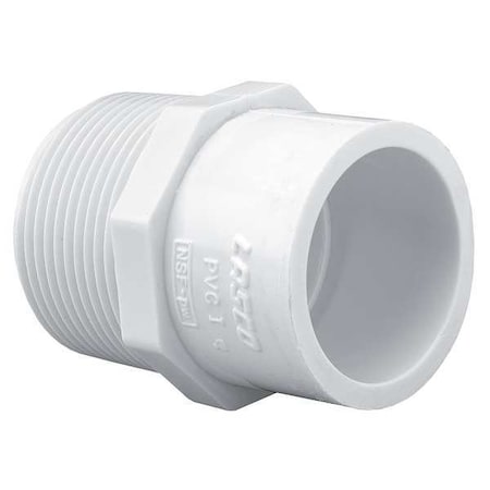 PVC Reducer, MNPT x Socket, 3/4 in x 1/2 in Pipe Size