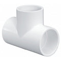 PVC Tee, Socket x Socket x Socket, 4 in Pipe Size
