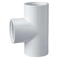 PVC Tee, FNPT x FNPT x FNPT, 1 in Pipe Size