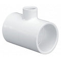 PVC Reducer Tee, Socket x Socket x Socket, 1 in x 3/4 in x 3/4 in Pipe Size