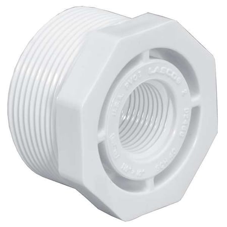 PVC Reducing Bushing, MNPT x FNPT, 2 in x 1 1/2 in Pipe Size