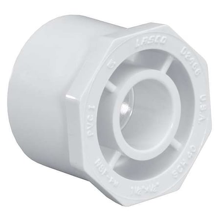 PVC Reducing Bushing, Spigot x Socket, 6 in x 3 in Pipe Size