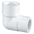 PVC Reducing Elbow, Socket x Socket, 1 in x 3/4 in Pipe Size