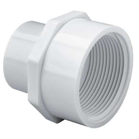 PVC Reducer, Socket x FNPT, 1 in x 3/4 in Pipe Size