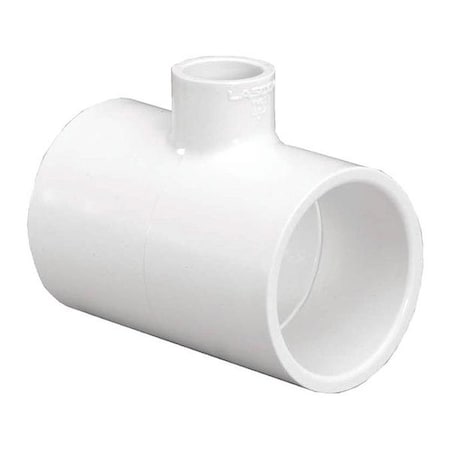 PVC Reducer Tee, Socket x Socket x Socket, 4 in x 4 in x 2 in Pipe Size