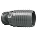 PVC Reducing Male Adapter, Insert x MNPT, 2 in x 1 1/2 in Pipe Size