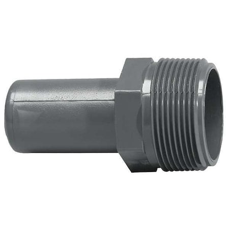 PVC Pool Adapter, Insert x MNPT, 1-1/4 in Pipe Size