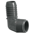 PVC Male Elbow, 90 Degrees, Insert x MNPT, 1-1/4 in Pipe Size