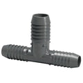 PVC Bullhead Tee, Insert, 3/4 in x 3/4 in x 1 in Pipe Size