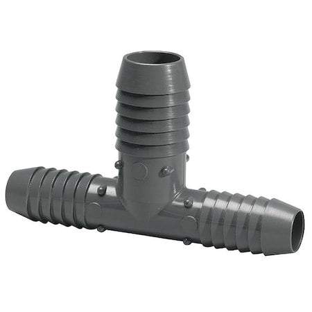 PVC Bullhead Tee, Insert, 3/4 in x 3/4 in x 1 in Pipe Size