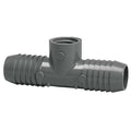 PVC Female Adapter Reducing Tee, Insert x Insert x FNPT, 1 in x 1 in x 3/4 in Pipe Size