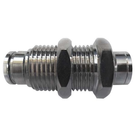 Push-Fit Union Fitting, 1/2 in Tube Size, Brass, Silver