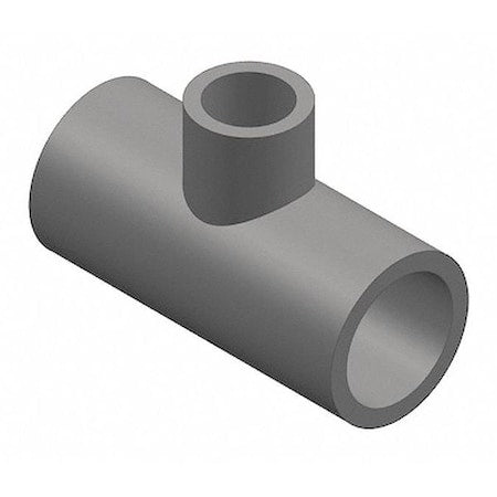 PVC Reducing Tee, Socket x Socket x Socket, 8 in x 8 in x 6 in Pipe Size