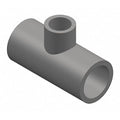 PVC Reducing Tee, Socket x Socket x Socket, 2 1/2 in x 2 1/2 in x 2 in Pipe Size