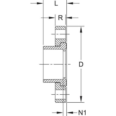CPVC Flange, Schedule 80, 8" Pipe Size, Socket