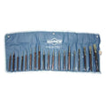 Punch and Chisel Set, Steel, Black Oxide Finish, 19 Piece